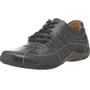 Florsheim Men's Sneakers Shoes Size 10.5 Black Leather Lace up Comfy